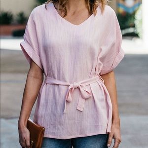 Amaryllis pink tie top